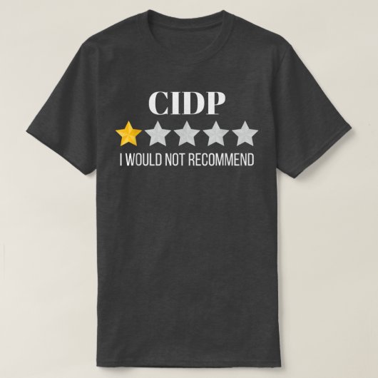CIDPがCIDPを推奨しない Tシャツ (デザイン正面)