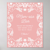 Cielitoメキシコのピンクベビーシャワーマムオーサバー ポスター (正面)