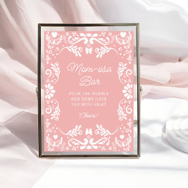 Cielitoメキシコのピンクベビーシャワーマムオーサバー ポスター