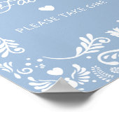 Cielitoメキシコのブルーベビーシャワーの好意 ポスター (角)