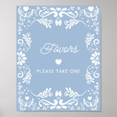 Cielitoメキシコのブルーベビーシャワーの好意 ポスター (正面)