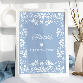 Cielitoメキシコのブルーベビーシャワーの好意 ポスター