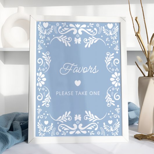 Cielitoメキシコのブルーベビーシャワーの好意 ポスター