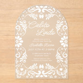 Cielitoメキシコ男女兼用の赤ちゃんシャワー アクリル招待状 (正面)