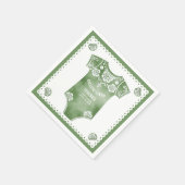 Cielitoリンドセージ緑のボディスーツ赤ちゃんシャワー スタンダードカクテルナプキン (角)