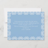 Cielitoリンドブルーメキシコの赤ちゃんシャワー サンキューカード (裏面)