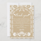 Cielitoリンドベージュメキシコ産ベビーシャワー サンキューカード (正面)