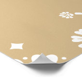 Cielitoリンドメベージュベイビーシャワー歓迎サイン ポスター (角)