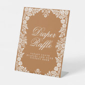 Cielitoリンド赤ちゃんシャワーおむつラッフルサイン 台座サイン (正面)