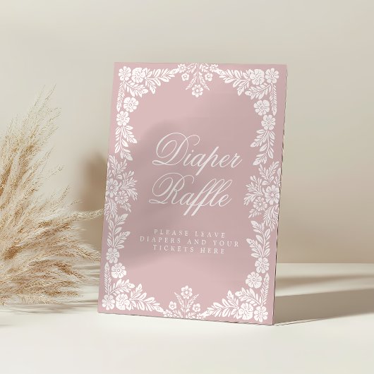 Cielitoリンド赤ちゃんシャワーおむつラッフルサイン 台座サイン