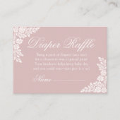 Cielitoリンド赤ちゃんシャワーおむつラッフル エンクロージャーカード (正面)