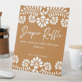 Cielitoリンドterracotta赤ちゃんシャワーおむつラッフル 台座サイン (インサイチュ)