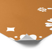 Cielitoリンドterracotta赤ちゃんシャワー歓迎のサイン ポスター (角)