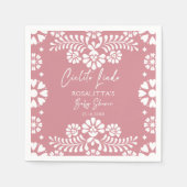 Cielito lindoほこりっぽいピンクのメキシコの赤ちゃんシャワー スタンダードカクテルナプキン (正面)