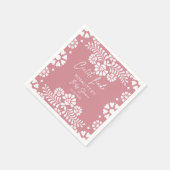 Cielito lindoほこりっぽいピンクのメキシコの赤ちゃんシャワー スタンダードカクテルナプキン (角)