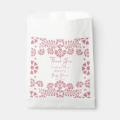 Cielito lindoほこりっぽいピンクのメキシコの赤ちゃんシャワー フェイバーバッグ (正面)