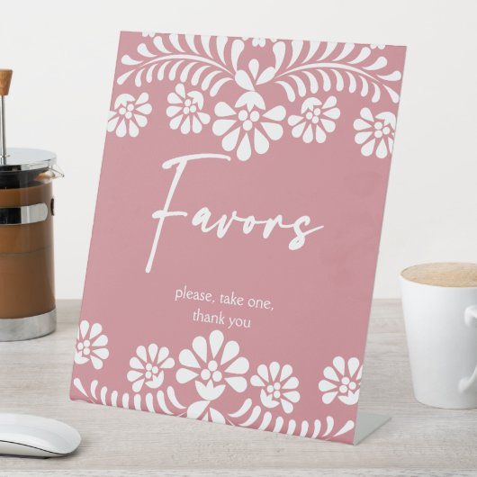 Cielito lindoほこりっぽいピンクの赤ちゃんシャワーはテーブルを好む 台座サイン (インサイチュ)