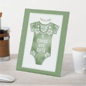 Cielito Lindoセージ赤ちゃんシャワーカードとギフト 台座サイン (インサイチュ)