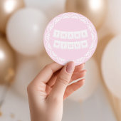 Cielito Lindoピンクベビーシャワー フェイバータグ