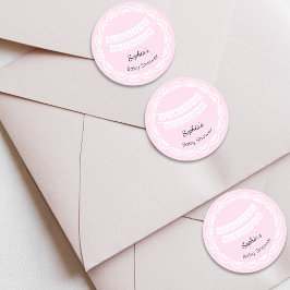 Cielito Lindoピンクベビーシャワー ラウンドシール