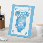 Cielito Lindoブルー男の赤ちゃんシャワーカードとギフト 台座サイン (インサイチュ)