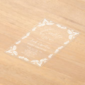 Cielito Lindoベビーシャワー アクリル招待状 (レイダウン)