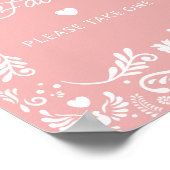 Cielito Lindoメキシコのピンクの赤ちゃんシャワーの好意 ポスター (角)