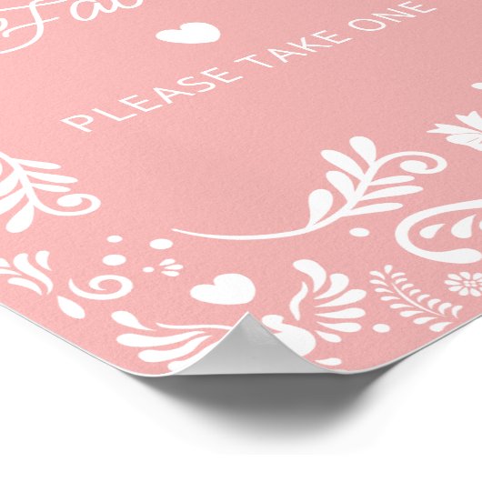 Cielito Lindoメキシコのピンクの赤ちゃんシャワーの好意 ポスター (角)