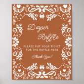 Cielito Lindoメキシコの赤ちゃんシャワーおむつラッフル ポスター (正面)