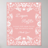 Cielito Lindoメキシコの赤ちゃんシャワーおむつラッフル ポスター (正面)