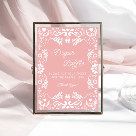 Cielito Lindoメキシコの赤ちゃんシャワーおむつラッフル ポスター