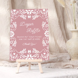 Cielito Lindoメキシコの赤ちゃんシャワーおむつラッフル ポスター