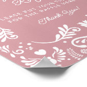 Cielito Lindoメキシコの赤ちゃんシャワーおむつラッフル ポスター (角)