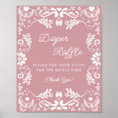 Cielito Lindoメキシコの赤ちゃんシャワーおむつラッフル ポスター (正面)