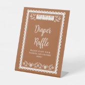 Cielito Lindoメキシコの赤ちゃんシャワーおむつラッフル 台座サイン (正面)