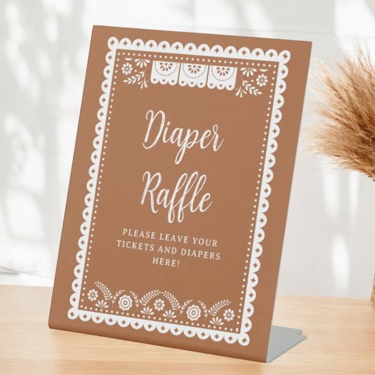Cielito Lindoメキシコの赤ちゃんシャワーおむつラッフル 台座サイン
