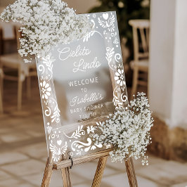 Cielito Lindoメキシコの赤ちゃんシャワーへようこそ アクリルサイン