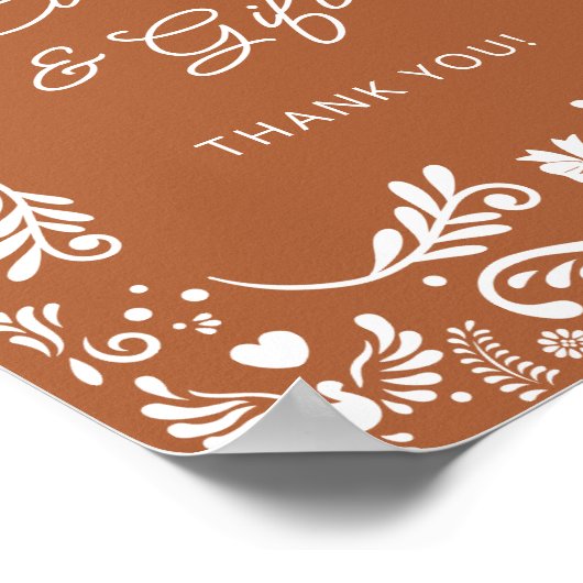 Cielito Lindoメキシコの赤ちゃんシャワーカードとギフト ポスター (角)