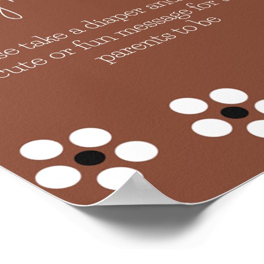 Cielito Lindoメキシコの赤ちゃんシャワーゲームおむつ ポスター (角)