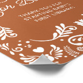 Cielito Lindoメキシコの赤ちゃんシャワー本ベビー ポスター (角)