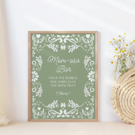 Cielito Lindoメキシコの赤ちゃんシャワーMom-osaバー ポスター