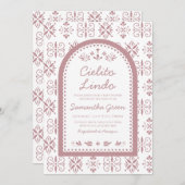 Cielito Lindo女の子ベビーシャワー 招待状 (正面/裏面)