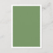 Cielito Lindo緑の赤ちゃんシャワー本ベビー エンクロージャーカード (裏面)