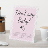Cielito Lindo言わないベビーピンクの赤ちゃんシャワー 台座サイン (インサイチュ)