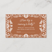 Cielito Lindo赤ちゃんシャワーどのように大きいかママの腹 エンクロージャーカード (正面)