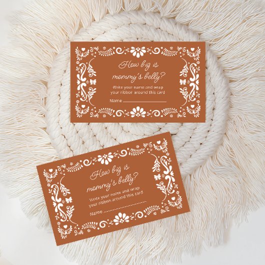 Cielito Lindo赤ちゃんシャワーどのように大きいかママの腹 エンクロージャーカード