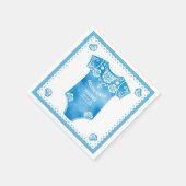 Cielito Lindo青いボディスーツ男の子の赤ちゃんシャワー スタンダードカクテルナプキン (角)