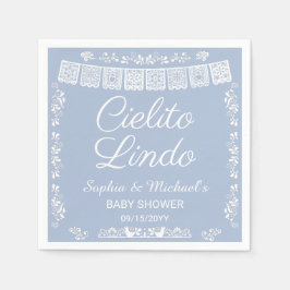 Cielito Lindo ブルー ベビーシャワー スタンダードカクテルナプキン