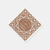 Cielito Lindo 1st Birthday Brown スタンダードカクテルナプキン (角)