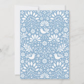 Cielito Lindo Baby Shower Blue Papel Picado 招待状 (裏面)